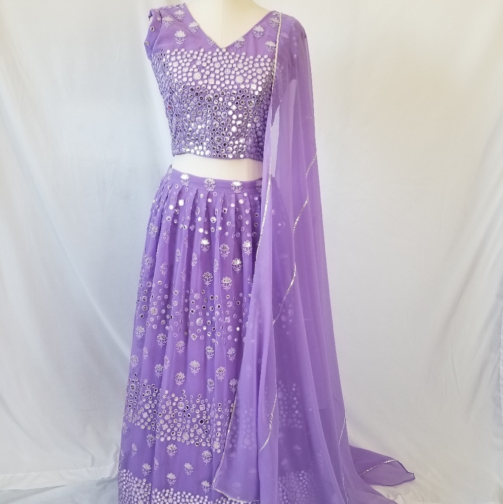 Indian wedding lavender purple lehenga choli